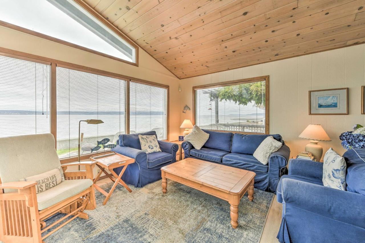 Beachfront Whidbey Island Home And Apartment! Лангли Екстериор снимка